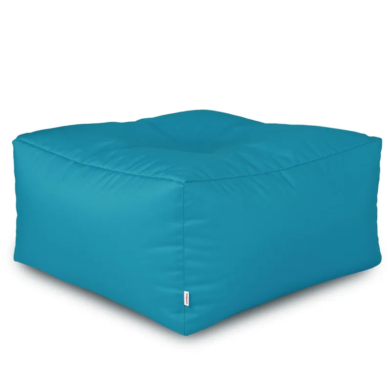 Lekka Pufa stolik biały nylon – Łatwa do przenoszenia