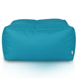 Lekka Pufa stolik biały nylon – Łatwa do przenoszenia