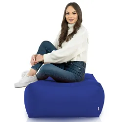 Lekka Pufa stolik biały nylon – Łatwa do przenoszenia