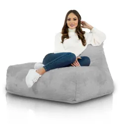 Szary fotel pufa sako Yeti – miękkość i styl w jednym meblu