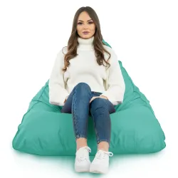 Nowoczesna Biała Pufa Sako Do Leżenia Bermudy Nylon – Z wodoodporną powłoką