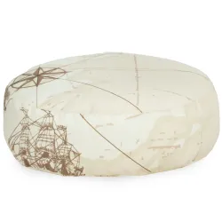 Pufa Podnóżek Okrągły - Premium Prints