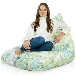 Ergonomiczna Łaciaty Pufa Sako Bermudy – Łatwa do przenoszenia