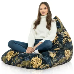 Ergonomiczna Łaciaty Pufa Sako Bermudy – Łatwa do przenoszenia