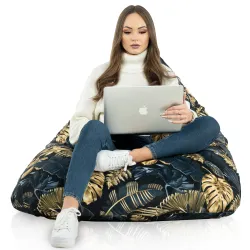 Ergonomiczna Łaciaty Pufa Sako Bermudy – Łatwa do przenoszenia