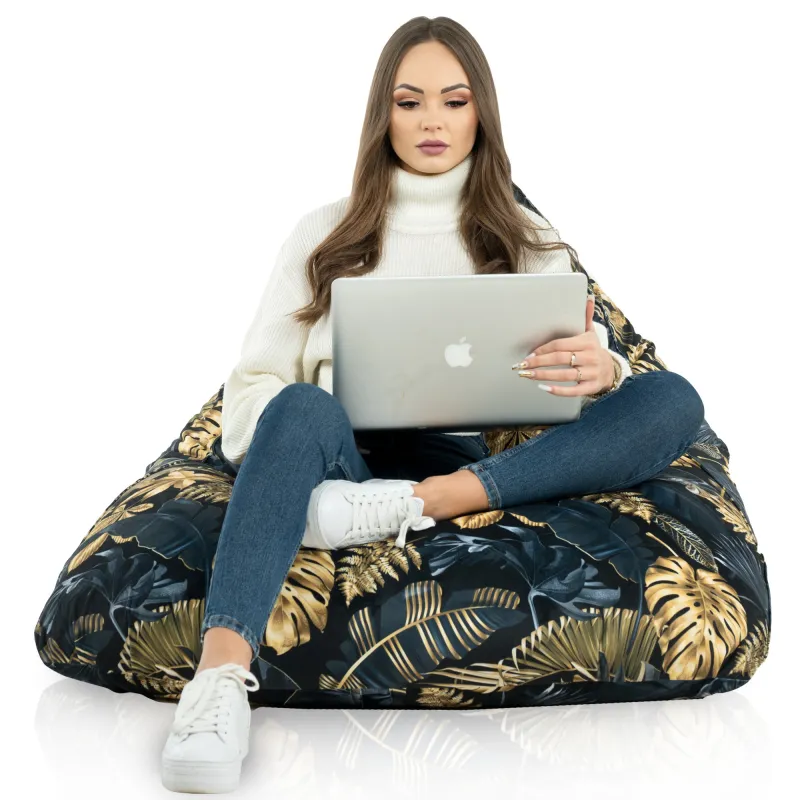 Ergonomiczna Łaciaty Pufa Sako Bermudy – Łatwa do przenoszenia