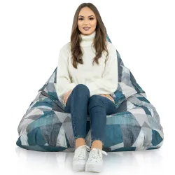 Ergonomiczna Łaciaty Pufa Sako Bermudy – Łatwa do przenoszenia