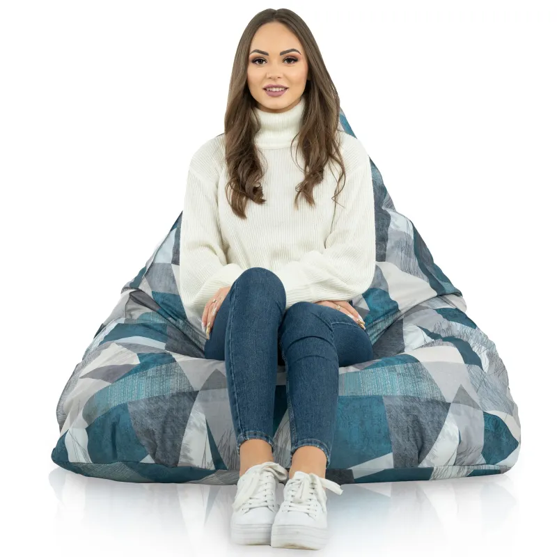 Ergonomiczna Łaciaty Pufa Sako Bermudy – Łatwa do przenoszenia