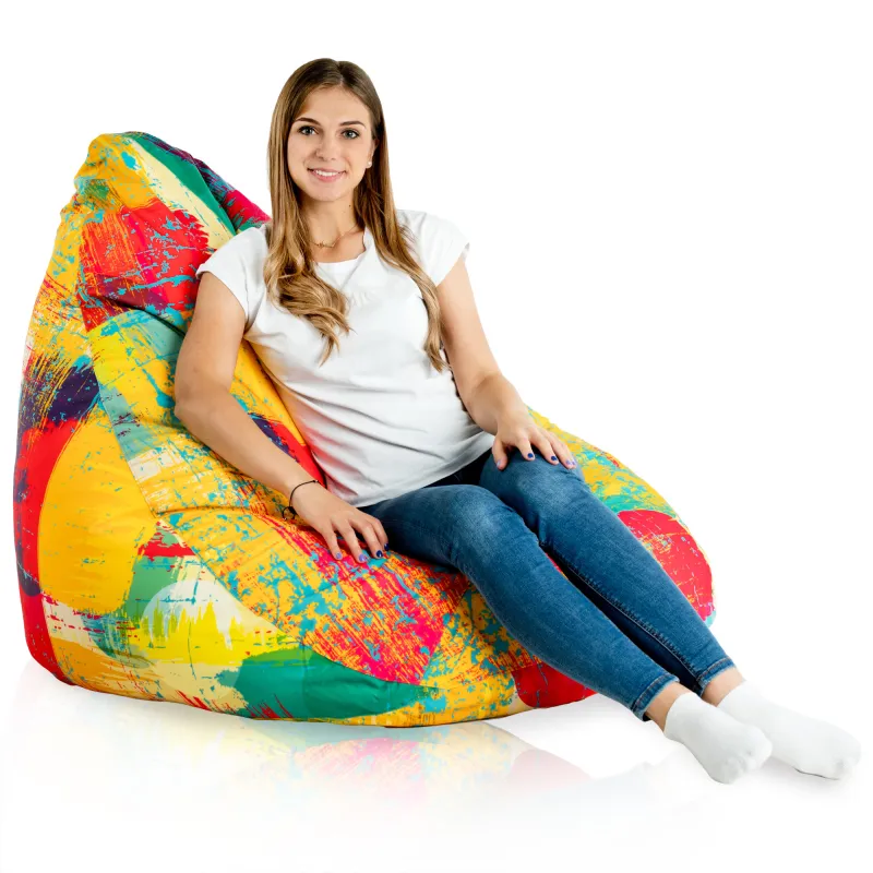 Stylowa Biały Worek Sako Drop XXL Outdoor – Z wodoodporną powłoką