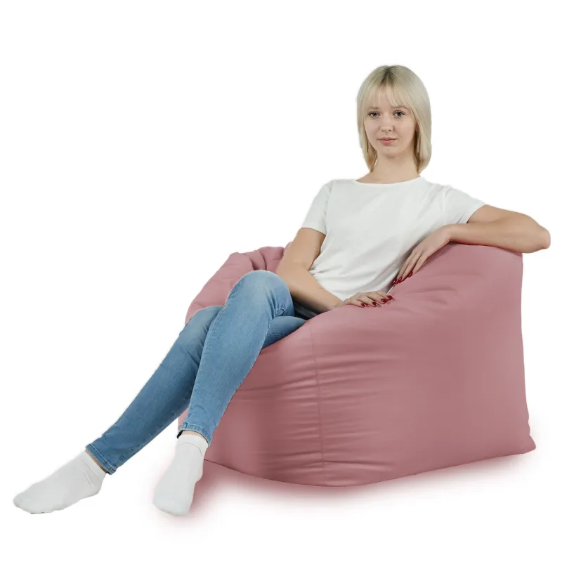 Beżowy fotel pufa sako z pluszu – ponadczasowy komfort i styl