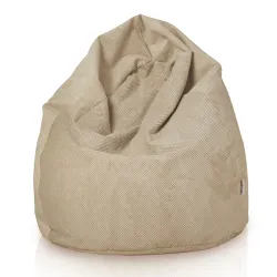 Beżowy Dot Pufa Worek Sako XL