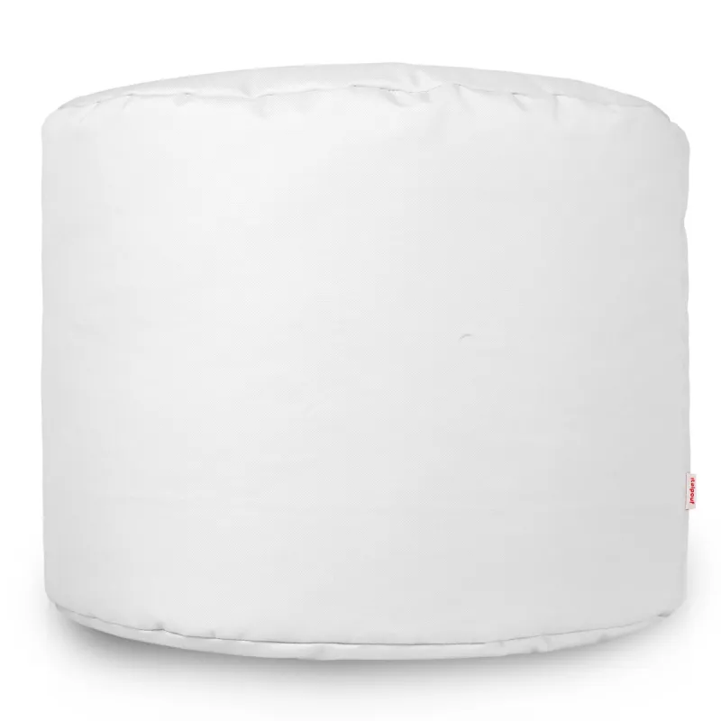 Biała Pufa Ogrodowa Nylon Cilindro