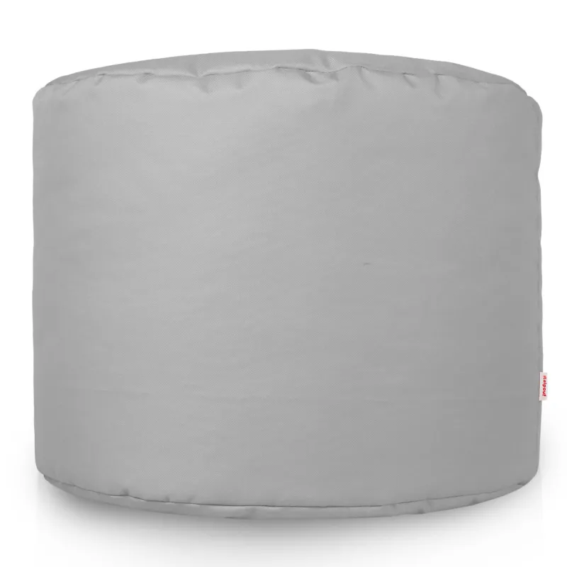 Nowoczesna Biała Pufa Nylon Cilindro – Idealna do relaksu