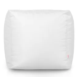 Biała Pufa Ogrodowa Kwadrat Nylon