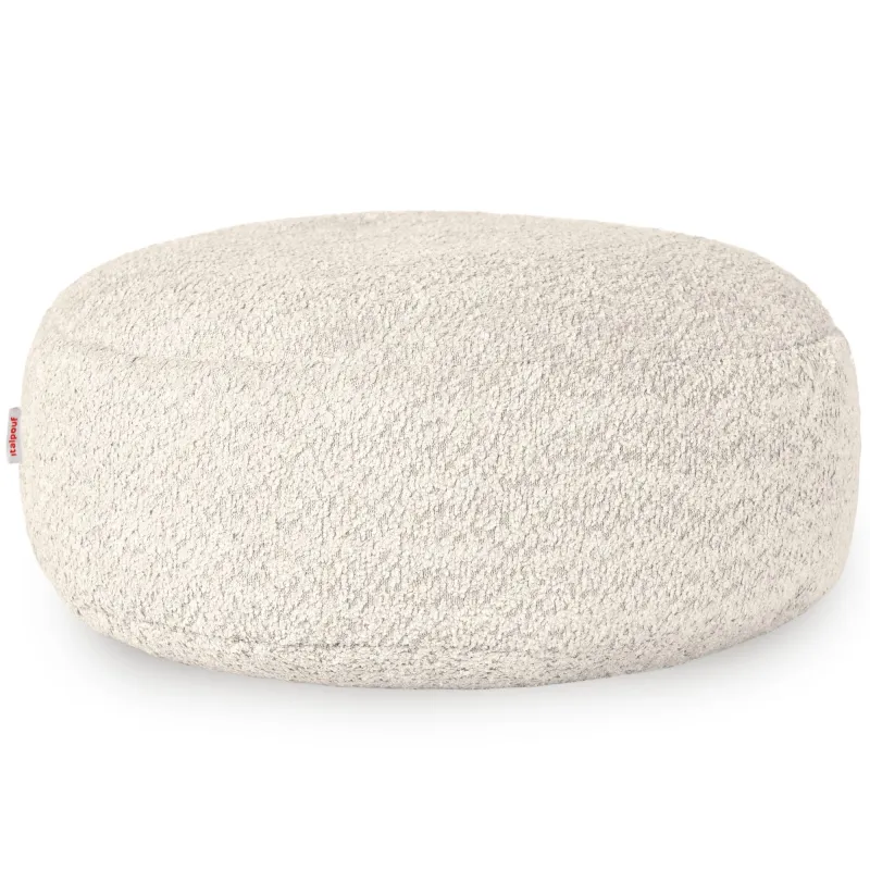 Ecru Boucle Podnóżek Puf
