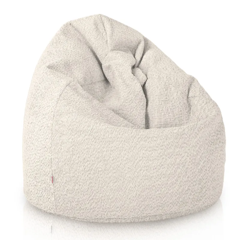 Ecru pufa worek sako l dla dzieci boucle