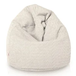 Ecru pufa worek sako l dla dzieci boucle