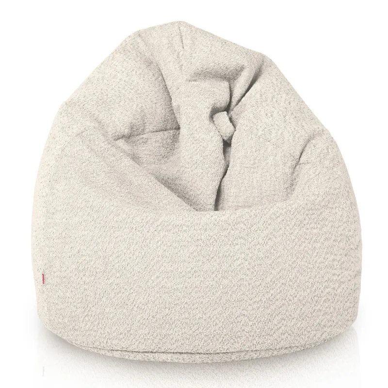 Ecru pufa worek sako l dla dzieci boucle