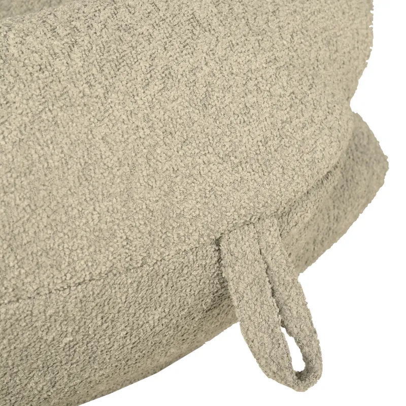 Lekka Musztardowy pufa worek sako l dla dzieci boucle – Łatwa do przenoszenia