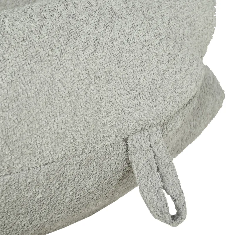 Lekka Musztardowy pufa worek sako l dla dzieci boucle – Łatwa do przenoszenia