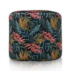 Pufa Walec Okrągłe Siedzisko i Podnóżek 40x55 cm Premium Prints