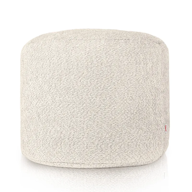Wygodna Beżowa pufa cilindro boucle – Idealna do relaksu