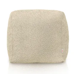 Beżowa Pufa Kostka boucle