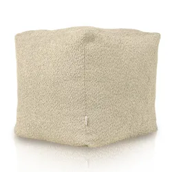 Beżowa Pufa Kostka boucle