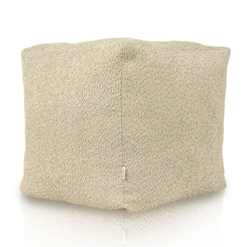 Beżowa Pufa Kostka boucle