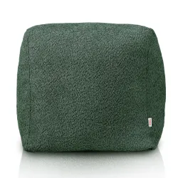 Stylowa Beżowa Pufa Kostka boucle – Z wodoodporną powłoką