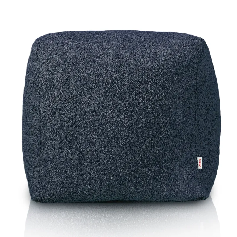 Stylowa Beżowa Pufa Kostka boucle – Z wodoodporną powłoką