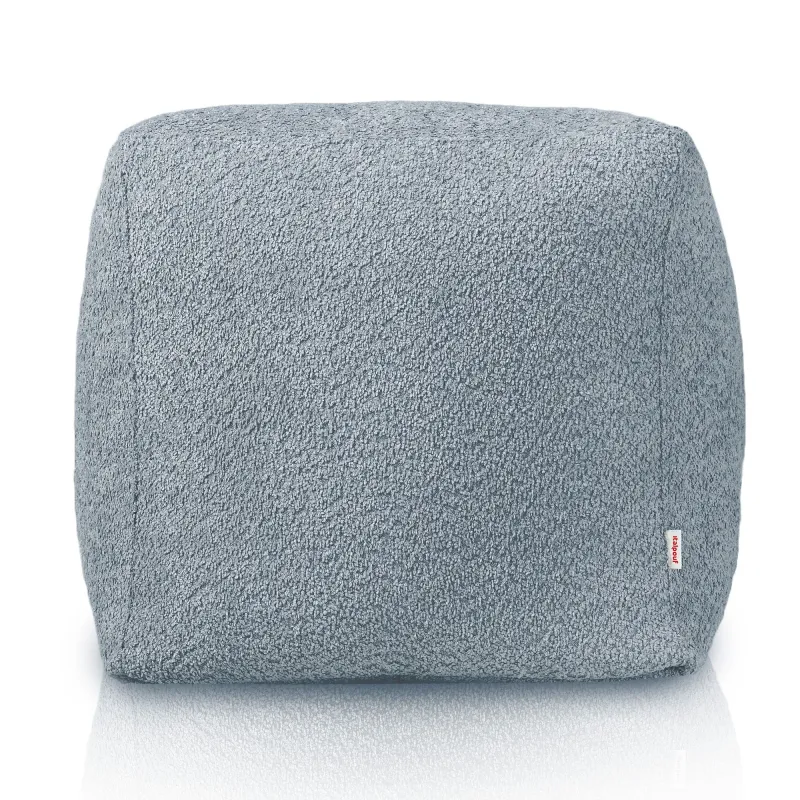 Stylowa Beżowa Pufa Kostka boucle – Z wodoodporną powłoką