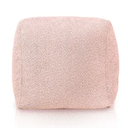 Stylowa Beżowa Pufa Kostka boucle – Z wodoodporną powłoką