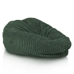 Ergonomiczna Ciemnozielona pufa worek sako l dla dzieci stripe – Z wodoodporną powłoką