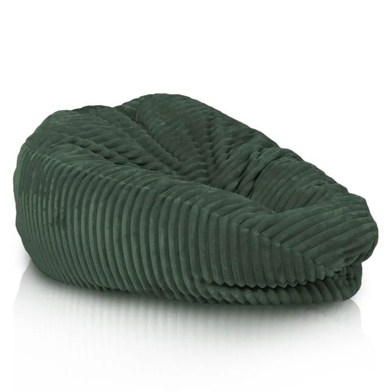 Ergonomiczna Ciemnozielona pufa worek sako l dla dzieci stripe – Z wodoodporną powłoką