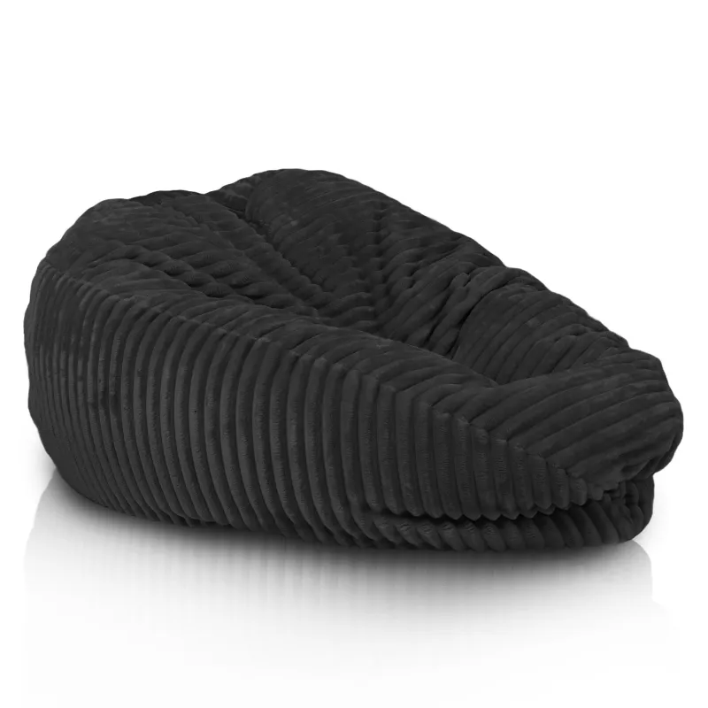 Ergonomiczna Ciemnozielona pufa worek sako l dla dzieci stripe – Z wodoodporną powłoką