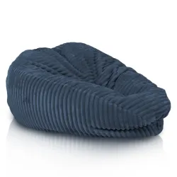 Ergonomiczna Ciemnozielona pufa worek sako l dla dzieci stripe – Z wodoodporną powłoką