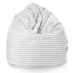 Ergonomiczna Ciemnozielona pufa worek sako l dla dzieci stripe – Z wodoodporną powłoką