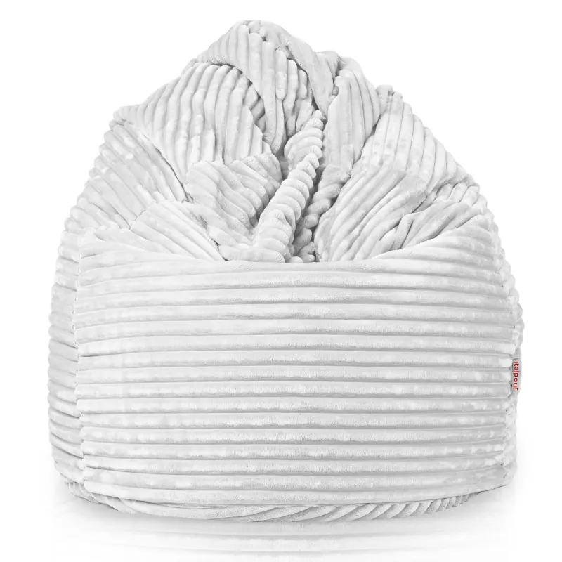 Ergonomiczna Ciemnozielona pufa worek sako l dla dzieci stripe – Z wodoodporną powłoką