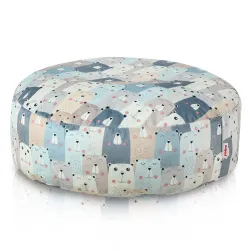 Pufa Podnóżek Okrągły - Premium Prints