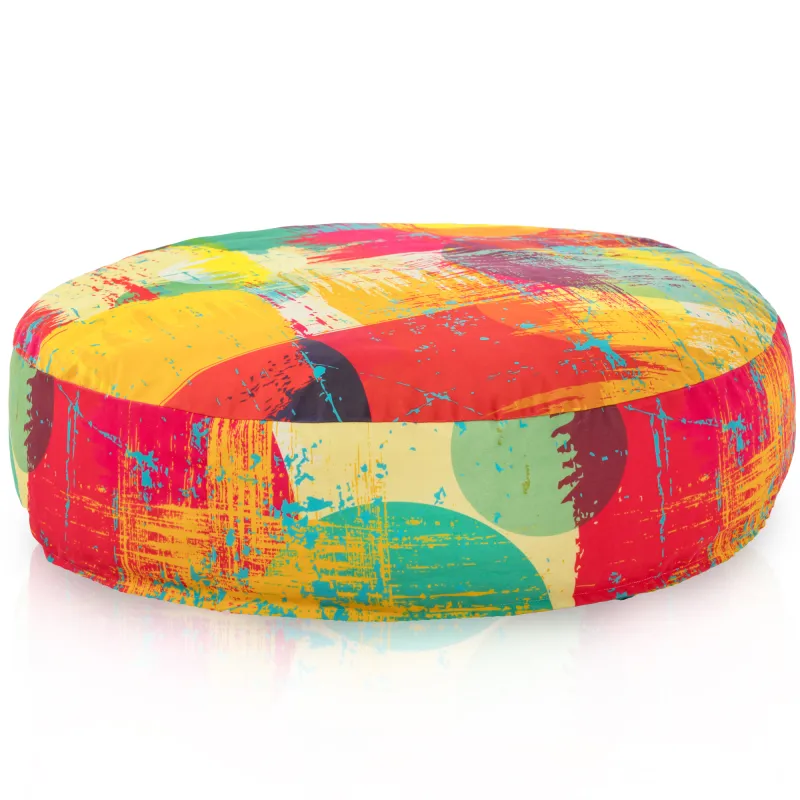 Nowoczesna Biała Poducha Okrągła Nylon – Świetna do domu i ogrodu