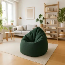 Lekka Musztardowy pufa worek sako l dla dzieci boucle – Łatwa do przenoszenia