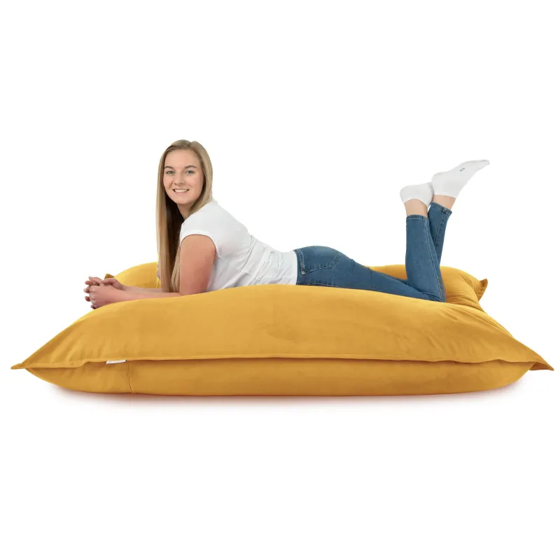 Luksusowa Beżowa Poducha XL Do Leżenia Plusz – Łatwa do przenoszenia