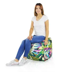 Pufa Kostka Siedzisko i Podnóżek 45x45 cm Premium Prints