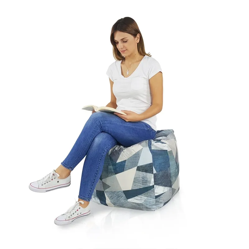 Pufa Kostka Siedzisko i Podnóżek 45x45 cm Premium Prints