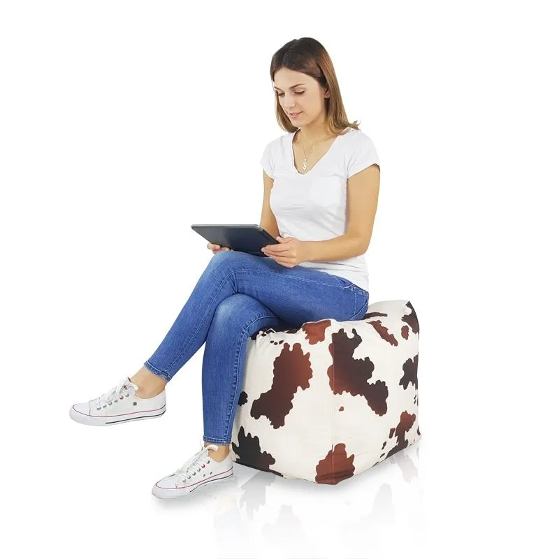 Pufa Kostka Siedzisko i Podnóżek 45x45 cm Premium Prints