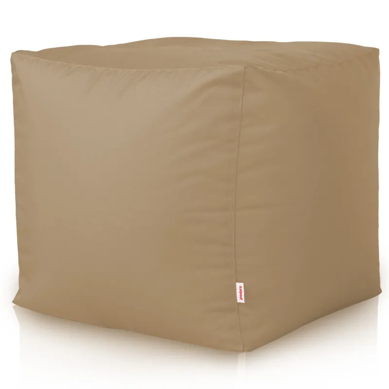 Luksusowa Biała Pufa Ogrodowa Kwadrat Nylon – Idealna do relaksu