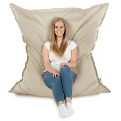 Luksusowa Beżowa Poducha XL Do Leżenia Plusz – Łatwa do przenoszenia