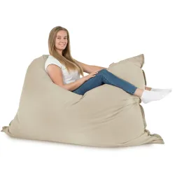 Luksusowa Beżowa Poducha XL Do Leżenia Plusz – Łatwa do przenoszenia