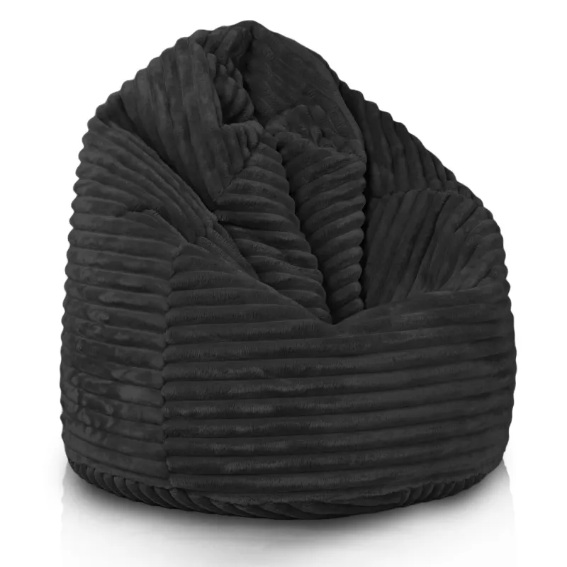 Wytrzymała Beżowa pufa worek sako l dla dzieci stripe – Idealna do relaksu